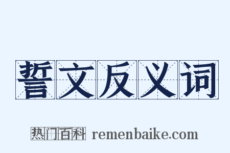 誓文反义词是什么意思的图片